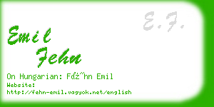emil fehn business card